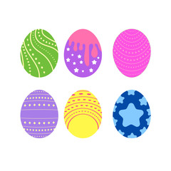 Greeting inscription with the Easter bunny and Easter eggs. Wishing You a Happy Easter