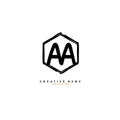 A AA Initial logo template vector. Letter logo concept