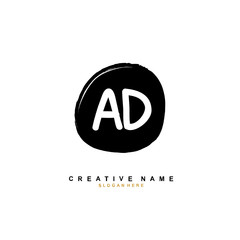 A D AD Initial logo template vector. Letter logo concept
