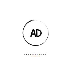 A D AD Initial logo template vector. Letter logo concept