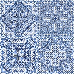 Ornamental azulejo portugal tiles decor.
