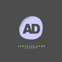 A D AD Initial logo template vector. Letter logo concept