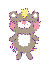 Naklejka premium Cute bear cartoon vector design