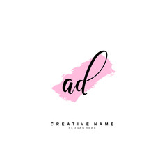 A D AD Initial logo template vector. Letter logo concept