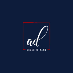 A D AD Initial logo template vector. Letter logo concept