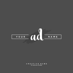 A D AD Initial logo template vector. Letter logo concept