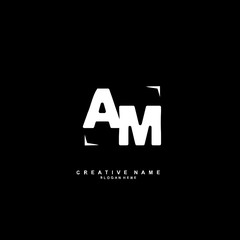 A M AM Initial logo template vector. Letter logo concept