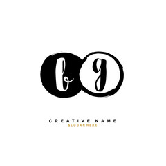 Obraz premium B G BG Initial logo template vector. Letter logo concept