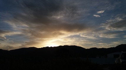 Obraz premium sunset in mountains
