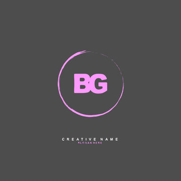 B G BG Initial logo template vector. Letter logo concept