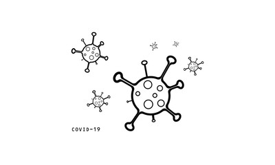 Covid-19 Coronavirus concept inscription on white background. World Health Organization WHO introduced new official name for Coronavirus disease named COVID-19.