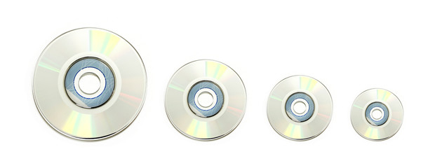 Blank CD on white background, Many sizes as required.