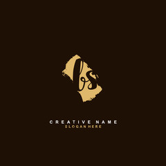 B S BS Initial logo template vector. Letter logo concept
