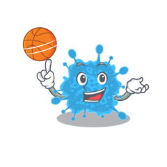 Gorgeous andecovirus mascot design style with basketball