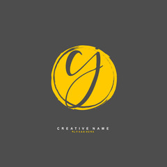 C J CJ Initial logo template vector. Letter logo concept
