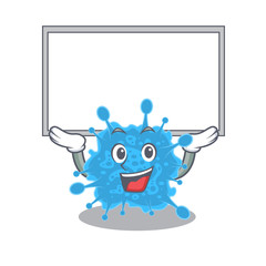 Mascot design of andecovirus lift up a board