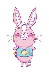 Cute rabbit cartoon vector design
