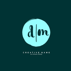 D M DM Initial logo template vector. Letter logo concept