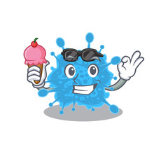Cartoon design concept of andecovirus having an ice cream