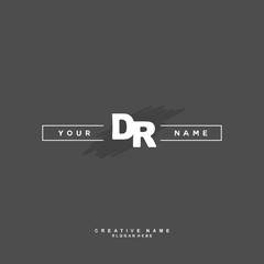 Obraz premium D R DR Initial logo template vector. Letter logo concept