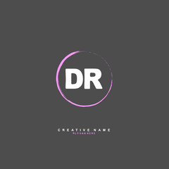 D R DR Initial logo template vector. Letter logo concept