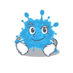 A mascot design of andecovirus having confident gesture