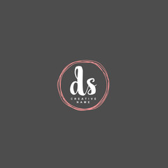 D S DS Initial logo template vector. Letter logo concept