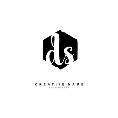 D S DS Initial logo template vector. Letter logo concept