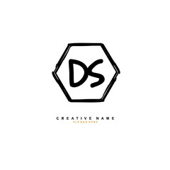 D S DS Initial logo template vector. Letter logo concept