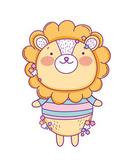 Cute lion cartoon vector design