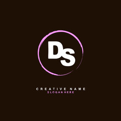 D S DS Initial logo template vector. Letter logo concept