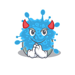 Andecovirus dressed as devil cartoon character design style