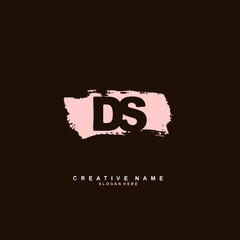 D S DS Initial logo template vector. Letter logo concept