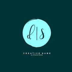 D S DS Initial logo template vector. Letter logo concept