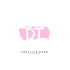 D T DT Initial logo template vector. Letter logo concept