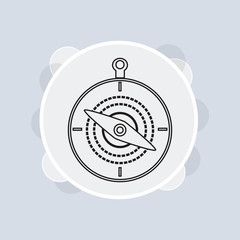 compass vector line icon