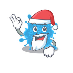 Andecovirus Santa cartoon character with cute ok finger