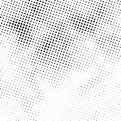 Halftone pattern background with radial effect, round spot shapes, vintage or retro graphic with place for your text. Halftone digital effect.