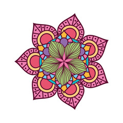Isolated flower mandala colorful vector design
