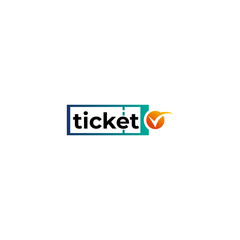ticket logo icon vector isolated