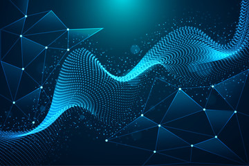 Abstract futuristic background. Dynamic shapes composition