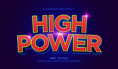 Naklejka na ściany i meble High power editable text style effect