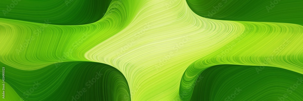 Poster abstract dynamic futuristic banner. modern curvy waves background design with khaki, green and yello