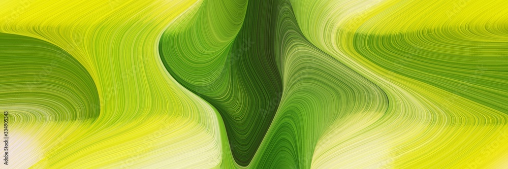 Poster abstract futuristic banner with waves. smooth swirl waves background design with yellow green, dark 