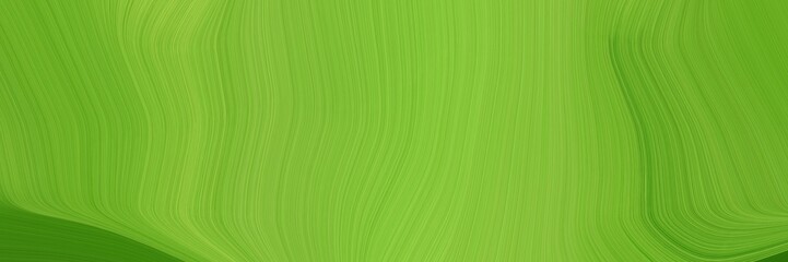 abstract dynamic futuristic banner. smooth swirl waves background design with moderate green, forest green and dark green color