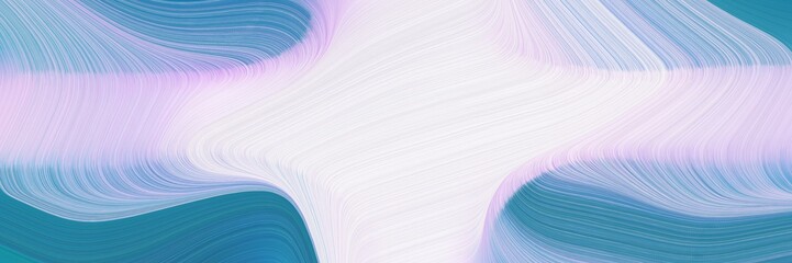 abstract futuristic banner background with steel blue, lavender and sky blue color. modern curvy waves background illustration