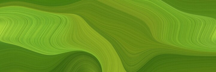abstract beautiful futuristic banner with dark green, yellow green and dark olive green color. curvy background design © Eigens