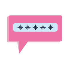 password in speech bubble icon