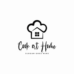 cooking at home logo design, because now all must stay at home.