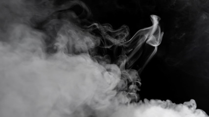 Fog mist haze smoke on black background